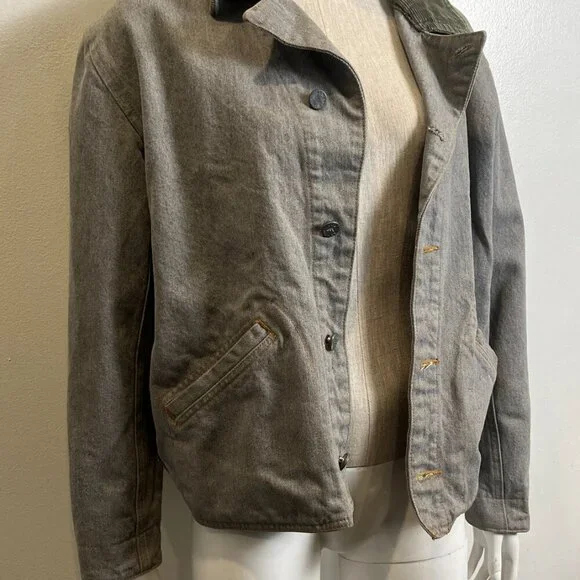 ARMANI JEANS BUCKLE DENIM FIELD JACKET - Picture 2 of 16